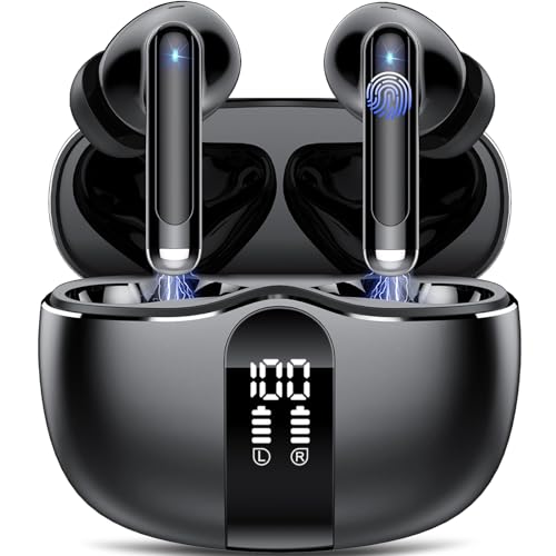 Tukio Bluetooth Kopfhörer, Kabellos Bluetooth 5.3 In Ear mit 4 ENC Noise Cancelling Mic Earbuds, 40H Stunden, Wireless Kopfhörer HiFi Stereo Tiefbass, Ohrhörer IP7 Wasserdicht von Tukio