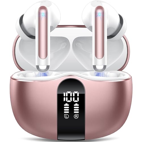 Tukio Bluetooth Kopfhörer, Kabellos Sport Headset, Bluetooth 5.3 In Ear Kopfhörer mit 4 ENC Noise Cancelling Mic, 40 std Spielzeit, IP7 Wasserdicht Ohrhörer LED Anzeige,HiFi Stereo Tiefbass Tukio Bluetooth Kopfhörer, Kabellos Sport Headset, Bluetooth 5.3 In Ear Kopfhörer mit 4 ENC Noise Cancelling Mic, 40 std Spielzeit, IP7 Wasserdicht Ohrhörer LED Anzeige,HiFi Stereo Tiefbass von Tukio