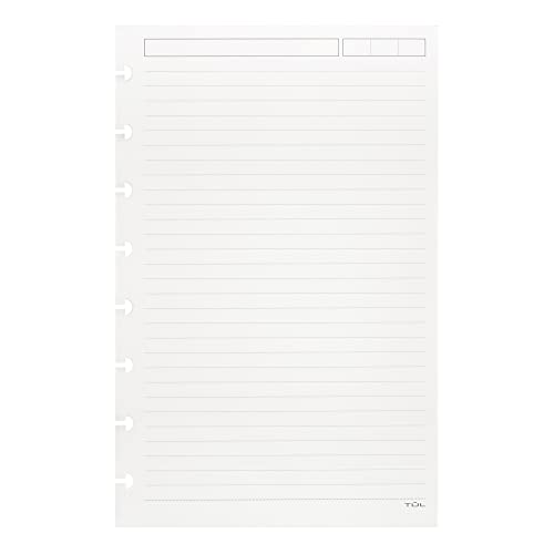 TUL (TM) Custom Notizen System Discbound Refill Seiten, 5 1/2in. X 8 1/2in., Junior Größe, schmal, liniert, 100 Seiten (50 von Tul
