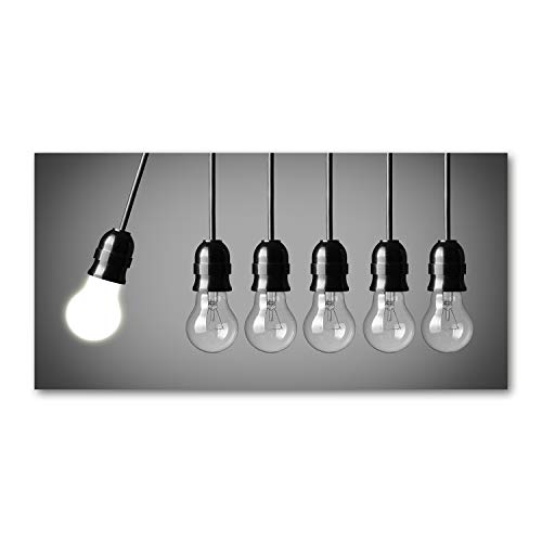 Tulup Spritzschutz Glas Küche 100x50 cm Küchenrückwand Glassplatte Küche Herd Küchenrückwand aus Echtglas Abdeckplatte - Kunst: modern & klassisch - Grau - Sechs Glühbirnen Tulup Spritzschutz Glas Küche 100x50 cm Küchenrückwand Glassplatte Küche Herd Küchenrückwand aus Echtglas Abdeckplatte - Kunst: modern & klassisch - Grau - Sechs Glühbirnen von Tulup