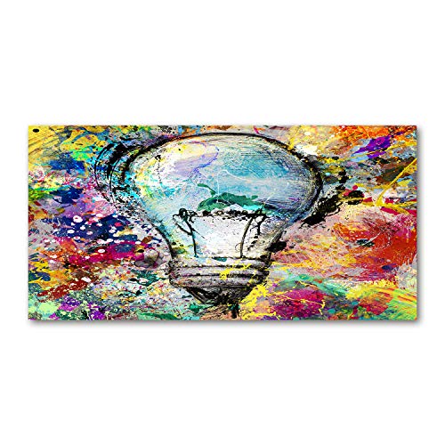 Tulup Spritzschutz Glas Küche 100x50 cm Küchenrückwand Glassplatte Küche Herd Küchenrückwand aus Echtglas Abdeckplatte - Kunst: modern & klassisch - Mehrfarbig - Glühbirne Tulup Spritzschutz Glas Küche 100x50 cm Küchenrückwand Glassplatte Küche Herd Küchenrückwand aus Echtglas Abdeckplatte - Kunst: modern & klassisch - Mehrfarbig - Glühbirne von Tulup