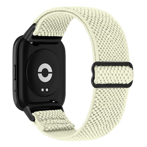 TumCez Armbänder kompatibel mit Xiaomi Redmi Watch 3 Active Armband für Damen Herren, Sportarmband aus weichem elastischem atmungsaktivem Nylon für Xiaomi Redmi Watch 3 Active Armband, beige, von TumCez