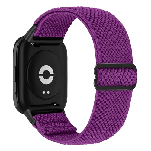 TumCez Armbänder kompatibel mit Xiaomi Redmi Watch 3 Active Armband für Damen Herren, Sportarmband aus weichem elastischem atmungsaktivem Nylon für Xiaomi Redmi Watch 3 Active Armband, violett, von TumCez