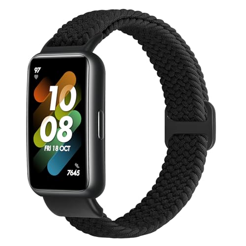 TumCez Geflochtenes Armband kompatibel mit Huawei Band 7 Armband für Damen und Herren, elastische Armbänder Nylon Sport Ersatzarmband für Huawei Band 7 NFC, Schwarz , Casual TumCez Geflochtenes Armband kompatibel mit Huawei Band 7 Armband für Damen und Herren, elastische Armbänder Nylon Sport Ersatzarmband für Huawei Band 7 NFC, Schwarz , Casual von TumCez