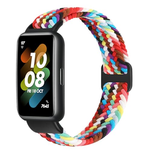 TumCez Geflochtenes Armband kompatibel mit Huawei Band 7 Armband für Damen und Herren, elastische Armbänder Nylon Sport Ersatzarmband für Huawei Band 7 NFC, Offizieller Regenbogen, Zeitgenössisch TumCez Geflochtenes Armband kompatibel mit Huawei Band 7 Armband für Damen und Herren, elastische Armbänder Nylon Sport Ersatzarmband für Huawei Band 7 NFC, Offizieller Regenbogen, Zeitgenössisch von TumCez