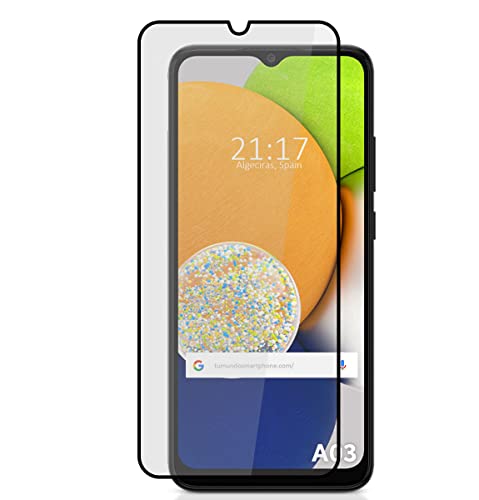 5D Full Glue Displayschutzfolie Panzerglas Schutzfolie Handy aus Hartglas für Samsung Galaxy A03, Schwarz 5D Full Glue Displayschutzfolie Panzerglas Schutzfolie Handy aus Hartglas für Samsung Galaxy A03, Schwarz von Tumundosmartphone
