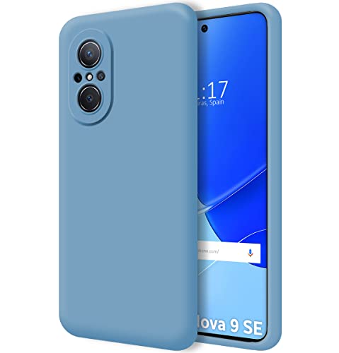 Hülle Silikon Liquid Ultra Weich fur Huawei Nova 9 Se Farbe Blau von Tumundosmartphone
