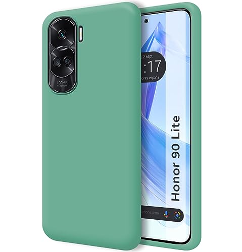Schutzhülle aus Flüssigsilikon, ultraweich, für Huawei Honor 90 Lite 5G, Grün von Tumundosmartphone