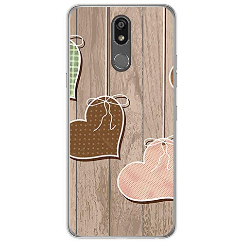 Tumundosmartphone Hülle Gel TPU Case fur LG K40 Design Herzen Holz Muster Tumundosmartphone Hülle Gel TPU Case fur LG K40 Design Herzen Holz Muster von Tumundosmartphone