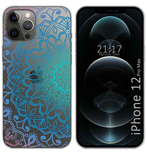 Tumundosmartphone Hülle Gel Transparent Für iPhone 12 Pro Max (6.7) Design Muster - Mandala von Tumundosmartphone