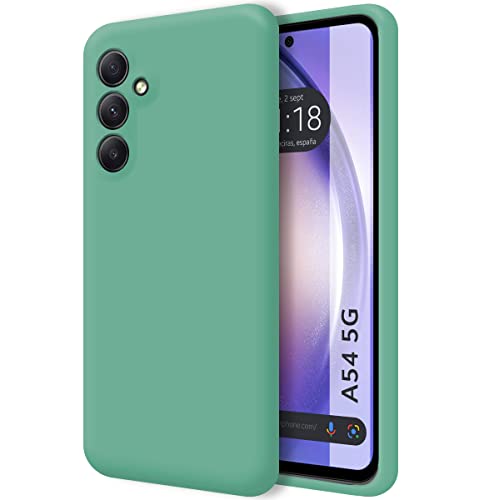 Tumundosmartphone Hülle Silikon Liquid Ultra Weich für Samsung Galaxy A54 5G Farbe Grün von Tumundosmartphone
