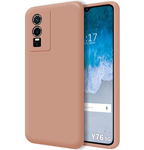 Tumundosmartphone Hülle Silikon Liquid Ultra Weich für Vivo Y76 5G Farbe - Rosa von Tumundosmartphone