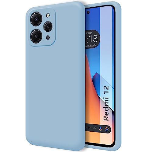 Tumundosmartphone Hülle Silikon Liquid Ultra Weich für Xiaomi Redmi 12 Farbe Blau von Tumundosmartphone
