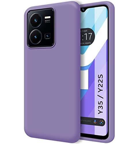Tumundosmartphone Hülle Silikon Liquid Ultra Weich fur Vivo Y35/Y22s Farbe Lila von Tumundosmartphone
