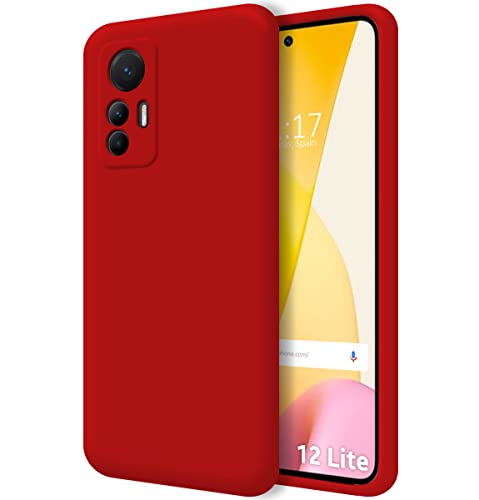 Tumundosmartphone Hülle Silikon Liquid Ultra Weich fur Xiaomi 12 Lite 5G Farbe Rot von Tumundosmartphone
