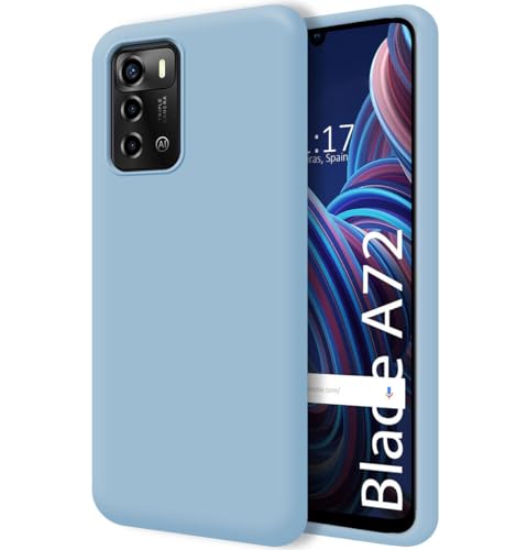 Tumundosmartphone Hülle Silikon Liquid Ultra Weich fur ZTE Blade A72 5G Farbe Blau von Tumundosmartphone