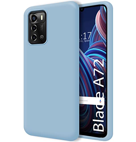 Tumundosmartphone Hülle Silikon Liquid Ultra Weich fur ZTE Blade A72 Farbe Blau von Tumundosmartphone