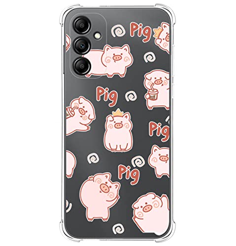 Tumundosmartphone Hülle Silikon Stoßfest fur Samsung Galaxy A14 5G Design Schweine Muster von Tumundosmartphone