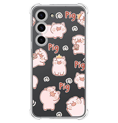 Tumundosmartphone Hülle Silikon Stoßfest fur Samsung Galaxy S23 5G Design Schweine Muster von Tumundosmartphone