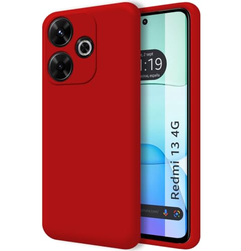 Tumundosmartphone Schutzhülle aus Flüssigsilikon, sehr weich, für Xiaomi Redmi 13 4G, Rot Tumundosmartphone Schutzhülle aus Flüssigsilikon, sehr weich, für Xiaomi Redmi 13 4G, Rot von Tumundosmartphone