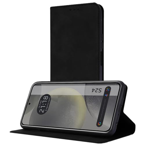 Tumundosmartphone Schutzhülle aus Kunstleder mit Kartenfach für Samsung Galaxy S24 5G, Schwarz Tumundosmartphone Schutzhülle aus Kunstleder mit Kartenfach für Samsung Galaxy S24 5G, Schwarz von Tumundosmartphone