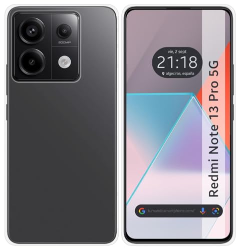 Tumundosmartphone Silikonhülle, TPU-Gel, transparent für Xiaomi Redmi Note 13 Pro 5G von Tumundosmartphone