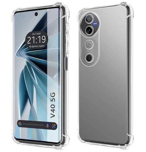 Tumundosmartphone Silikonhülle, stoßfest, transparent, für Vivo V40 5G von Tumundosmartphone