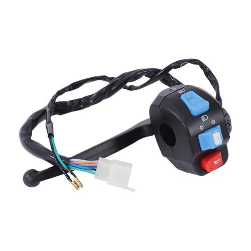Motorrad Lenkerschalter Scheinwerfer Blinklicht Horn Schalter Blinker Schalter mit Bremshebel 22MM für Dirtybike Pocketbike ATVs Scooters von Tunejoy