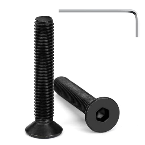Tunejoy 20 Stück M5 x 30 mm Senkkopfschrauben Schwarz Senkschrauben Edelstahl A2 V2A Senkkopf Innensechskant DIN 7991 Vollgewinde mit Inbusschlüssel Tunejoy 20 Stück M5 x 30 mm Senkkopfschrauben Schwarz Senkschrauben Edelstahl A2 V2A Senkkopf Innensechskant DIN 7991 Vollgewinde mit Inbusschlüssel von Tunejoy