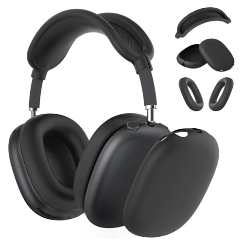 Tuocal Silikon-Schutzhülle für Airpods Max Kopfhörer, weiche TPU-Ohrpolster, Ohrmuscheln und Kopfbandabdeckung, kratzfester Schutz für Airpods Max Tuocal Silikon-Schutzhülle für Airpods Max Kopfhörer, weiche TPU-Ohrpolster, Ohrmuscheln und Kopfbandabdeckung, kratzfester Schutz für Airpods Max von Tuocal