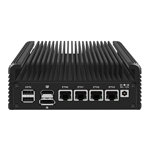 Tuofudun Firewall Appliance Intel N100, 4 x 2.5GbE I226-V, Mini PC Router, No RAM, No SSD, pfSense OPNsense, TPM2.0/AES-NI von Tuofudun