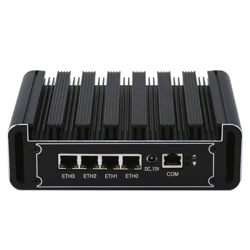 Tuofudun Micro Firewall Appliance, Intel N5105 Mini PC, 4 x Intel I226-V 2.5GbE LAN, 1 x RJ45 Console, VPN Router, 16GB DDR4, 256GB SSD, AES-NI von Tuofudun