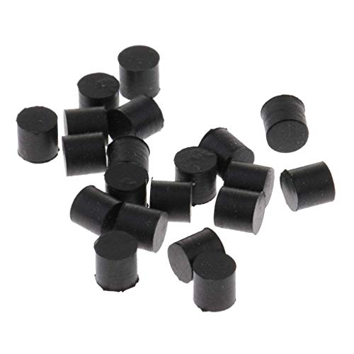 Set mit 20 Ventilrotoren, Gummi-Stoßdämpfer-Stopper, Französisches Horn, Posaune, Tuba-Set (schwarz) – Diamantschwarz, Durchmesser 5 mm (Durchmesser 3,5 mm) von Tuoservo