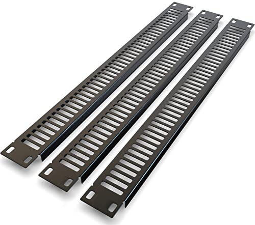 Rackmount Lüftungsblende – 1U (3 Stück) Abstandshalter für ITAV 19 Zoll Netzwerk Server Rack Mount Schrankgehäuse – Blank belüfteter Metallschlitzfüller – Ausrüstung Kühlung Luftzirkulation von Tupavco