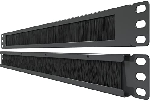 Tupavco TP1710 Bürstenpaneel, 19 Zoll (48,3 cm), Kabelmanagement-Abstandshalter für Netzwerk-Server-Rack-Schrankgehäuse – Füllstoff mit hoher Dichte (erhöhter Luftstrom – verringerte Staubansammlung) von Tupavco