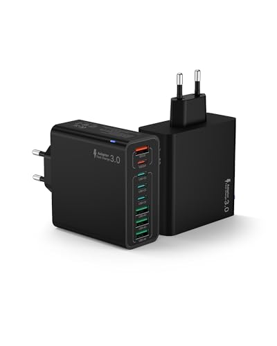 2 Pack USB C Ladegerät, 8 Ports Stecker 40W ladeadapter PD 3.0 Power Adapter Schnellladegerät Mehrfach Netzteil Netzstecker Ladestecker für 16 Pro Max 15 Plus 14 13 12 11 SE 2020 XS XR 8 7, Samsung 2 Pack USB C Ladegerät, 8 Ports Stecker 40W ladeadapter PD 3.0 Power Adapter Schnellladegerät Mehrfach Netzteil Netzstecker Ladestecker für 16 Pro Max 15 Plus 14 13 12 11 SE 2020 XS XR 8 7, Samsung von Tupneuf