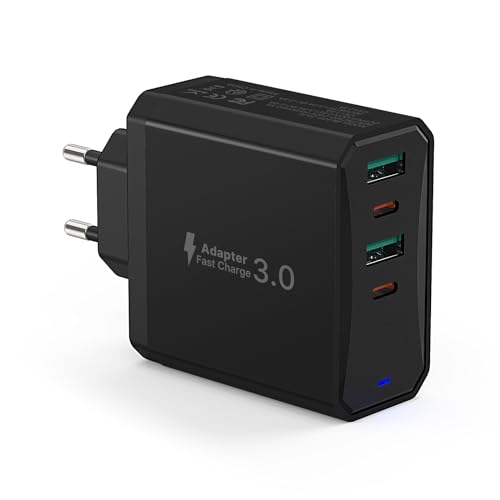 USB C Ladegerät, 50W Schnellladegerät 4 Port USBC Netzteil Mehrfach mit PD 25W und QC 18W, Handy Adapter Ladeadapter Ladestecker Stecker für iPhone 15 Pro Max 14 Plus 13 12 11 SE XR XS 8, Samsung USB C Ladegerät, 50W Schnellladegerät 4 Port USBC Netzteil Mehrfach mit PD 25W und QC 18W, Handy Adapter Ladeadapter Ladestecker Stecker für iPhone 15 Pro Max 14 Plus 13 12 11 SE XR XS 8, Samsung von Tupneuf