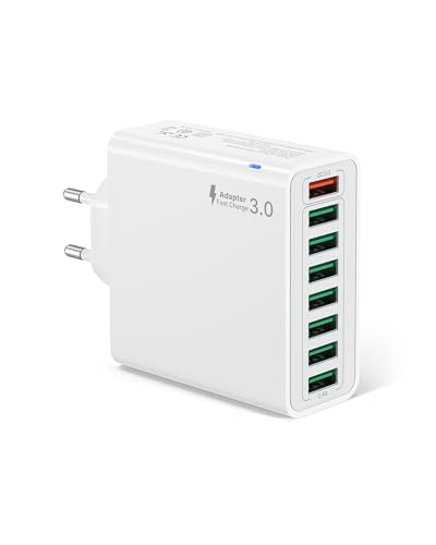 USB Ladegerät, 8 Ports USB Stecker 40W ladeadapter für 16 15 14 13 12 11 XS XR X 8 7, Samsung, QC 3.0 Adapter Schnellladegerät Mehrfach Netzteil Netzstecker Ladestecker Stromadapter Steckdose Charger USB Ladegerät, 8 Ports USB Stecker 40W ladeadapter für 16 15 14 13 12 11 XS XR X 8 7, Samsung, QC 3.0 Adapter Schnellladegerät Mehrfach Netzteil Netzstecker Ladestecker Stromadapter Steckdose Charger von Tupneuf