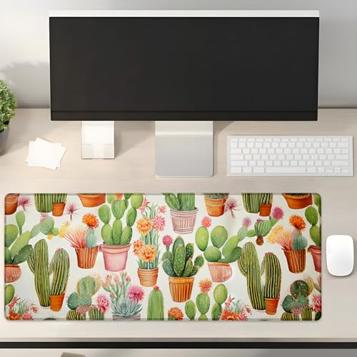 Turamurra Cactus Collection Gaming-Mauspad, Geschenke, 80 x 30 cm, rutschfeste Gummiunterseite, Mauspads für Computer, Laptop, Schule, Büro, Heimzubehör, Dekoration, Mauspad Turamurra Cactus Collection Gaming-Mauspad, Geschenke, 80 x 30 cm, rutschfeste Gummiunterseite, Mauspads für Computer, Laptop, Schule, Büro, Heimzubehör, Dekoration, Mauspad von Turamurra