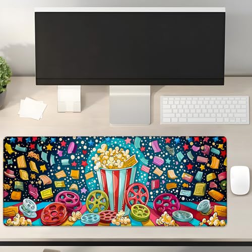 Turamurra Cinema Delight Gaming-Mauspad, Geschenke, 80 x 30 cm, rutschfeste Gummiunterseite, Mauspads für Computer, Laptop, Schule, Büro, Heimzubehör, Dekoration, Mauspad Turamurra Cinema Delight Gaming-Mauspad, Geschenke, 80 x 30 cm, rutschfeste Gummiunterseite, Mauspads für Computer, Laptop, Schule, Büro, Heimzubehör, Dekoration, Mauspad von Turamurra
