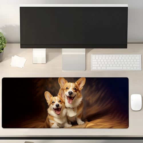 Turamurra Corgi Gaming-Mauspad, Geschenkidee, 80 x 30 cm, rutschfeste Gummiunterseite, Mauspads für Computer, Laptop, Schule, Büro, Heimzubehör, Dekoration, Mauspad, Tastatur-Schreibtischunterlage Turamurra Corgi Gaming-Mauspad, Geschenkidee, 80 x 30 cm, rutschfeste Gummiunterseite, Mauspads für Computer, Laptop, Schule, Büro, Heimzubehör, Dekoration, Mauspad, Tastatur-Schreibtischunterlage von Turamurra