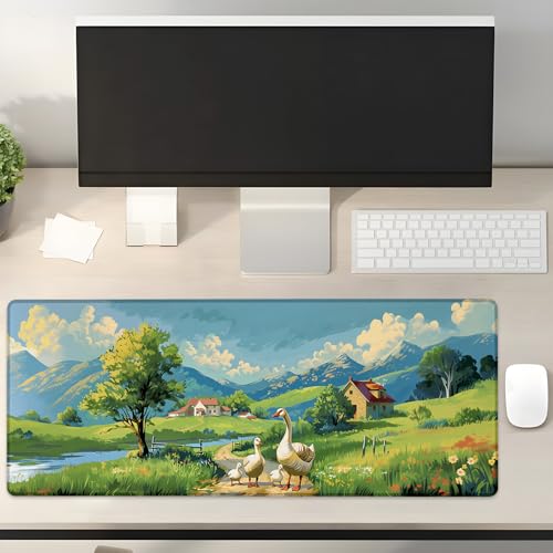 Turamurra Gaming-Mauspad mit Gänsen, Geschenkidee, 80 x 30 cm, rutschfeste Gummiunterseite, Mauspads für Computer, Laptop, Schule, Büro, Heimzubehör, Dekoration, Mauspad Turamurra Gaming-Mauspad mit Gänsen, Geschenkidee, 80 x 30 cm, rutschfeste Gummiunterseite, Mauspads für Computer, Laptop, Schule, Büro, Heimzubehör, Dekoration, Mauspad von Turamurra