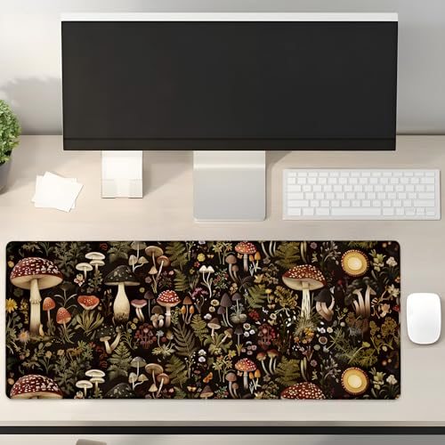 Turamurra Gaming-Mauspad mit Waldpilzen, Geschenkidee, 80 x 30 cm, rutschfeste Gummiunterseite, Mauspads für Computer, Laptop, Schule, Büro, Heimzubehör, Dekoration, Mauspad Turamurra Gaming-Mauspad mit Waldpilzen, Geschenkidee, 80 x 30 cm, rutschfeste Gummiunterseite, Mauspads für Computer, Laptop, Schule, Büro, Heimzubehör, Dekoration, Mauspad von Turamurra