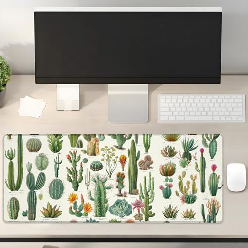 Turamurra Gaming-Mauspad mit botanischem Kaktus, Geschenke, 80 x 30 cm, rutschfeste Gummiunterseite, Mauspads für Computer, Laptop, Schule, Büro, Heimzubehör, Dekoration, Mauspad Turamurra Gaming-Mauspad mit botanischem Kaktus, Geschenke, 80 x 30 cm, rutschfeste Gummiunterseite, Mauspads für Computer, Laptop, Schule, Büro, Heimzubehör, Dekoration, Mauspad von Turamurra