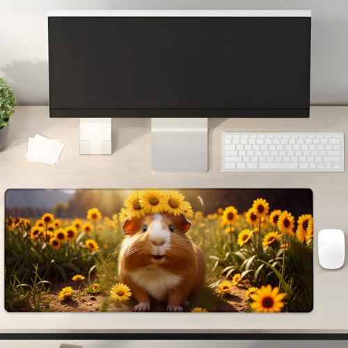 Turamurra Gaming-Mauspad mit niedlichem Meerschweinchen-Motiv, Geschenkidee, 80 x 30 cm, rutschfeste Gummiunterseite, Mauspads für Computer, Laptop, Schule, Büro, Heimzubehör, Dekoration, Mauspad Turamurra Gaming-Mauspad mit niedlichem Meerschweinchen-Motiv, Geschenkidee, 80 x 30 cm, rutschfeste Gummiunterseite, Mauspads für Computer, Laptop, Schule, Büro, Heimzubehör, Dekoration, Mauspad von Turamurra