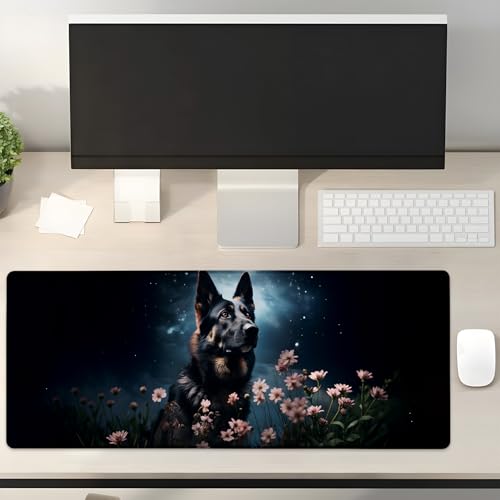 Turamurra Gaming-Mauspad mit niedlichem Schäferhund, Geschenkidee, 80 x 30 cm, rutschfeste Gummiunterseite, Mauspads für Computer, Laptop, Schule, Büro, Heimzubehör, Dekoration, Mauspad Turamurra Gaming-Mauspad mit niedlichem Schäferhund, Geschenkidee, 80 x 30 cm, rutschfeste Gummiunterseite, Mauspads für Computer, Laptop, Schule, Büro, Heimzubehör, Dekoration, Mauspad von Turamurra
