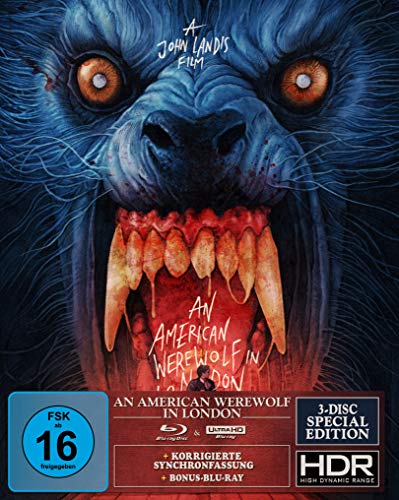 An American Werewolf in London - 3-Disc Special-Edition im veredelten Schuber - (4K UHD + Blu-ray + Bonus-Blu-ray) im Gabz Cover - Ton ist restauriert von Turbine Medien
