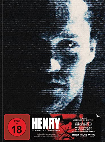 Henry: Portrait of a Serial Killer - Mediabook (Scott Saslow Artwork) - Limited Edition auf 750 Stück (4K Ultra HD) (+ Blu-ray) (+ Bonus-Blu-ray) von Turbine Medien