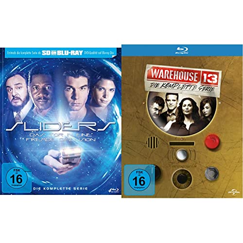 Sliders - Das Tor in eine fremde Dimension - Die komplette Serie - Mediabook (SD on Blu-ray) [Limited Edition] & Warehouse 13: Die komplette Serie [15 Blu-rays] [Blu-ray] von Turbine Medien