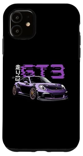 Hülle für iPhone 11 Lila GT3 RS Tokyo Glitch Retro JDM Japanische Kunst Auto Tuning von TurboForge Co. - JDM Japanese Car Art